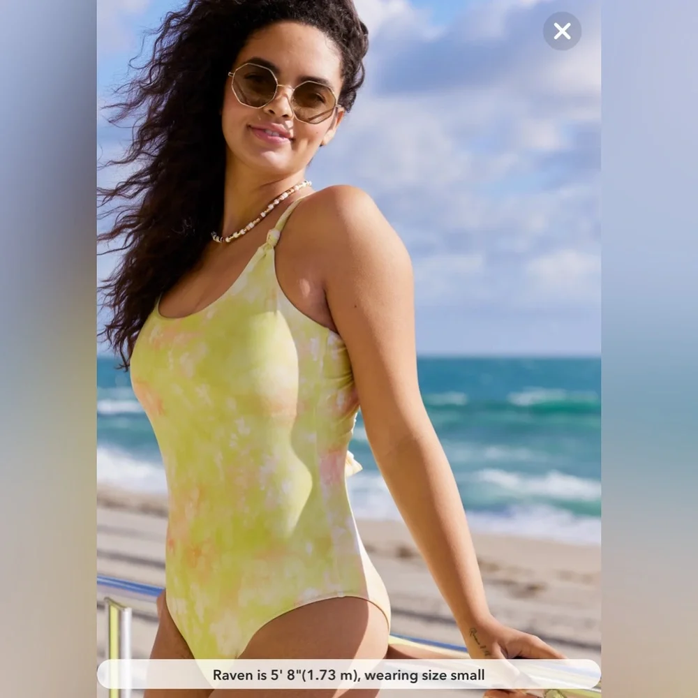 Aerie Knot One Piece Swimsuit M Long NEW 789 - Picture 2 of 7